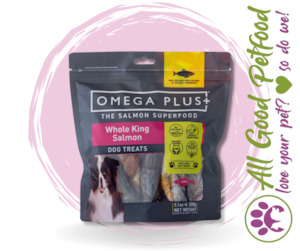 SALE 10% OFF -- Omega Plus - Whole King Salmon Cat or Dog 200g