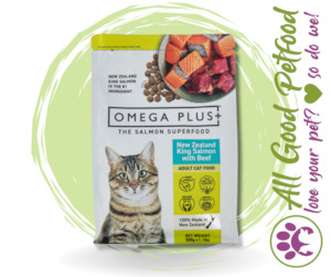 Omega Plus King Salmon Dry Cat Food With Beef 1.5kg