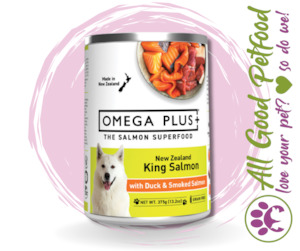 Store-based retail: Omega Plus- King Salmon Duck & Smoked Salmon 375g