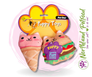 Pet One Puppy Toy - Fast Food Assorted