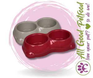 Double non slip plastic bowl