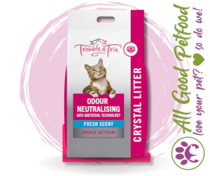 Trouble & Trix Anti-Bacterial Crystal Cat Litter - 15L