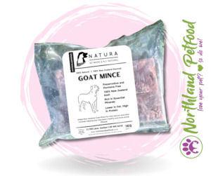 Store-based retail: NATURA Goat Mince 1kg / IN STORE ONLY