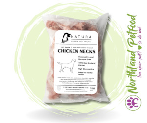 Store-based retail: NATURA Free Flow Chicken Necks 1kg / IN STORE ONLY