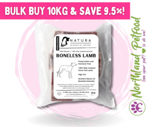 NATURA Bulk Boneless Lamb Mince 10kg /IN STORE ONLY