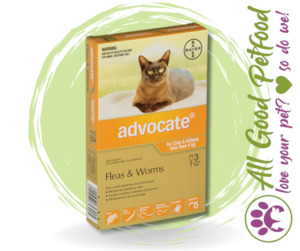 Advocate Small Cats/Kittens less than 4kg Flea and Worm Treatment - 3 Pack