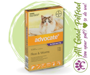 Advocate for Cats over 4kg Flea and Worm Treatment - 3 Pack