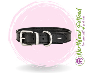 SALE 25% OFF -- EzyDog Oxford Leather Black  Collars