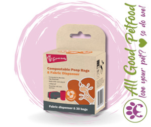 Store-based retail: Yours Droolly Fabric Dispenser & 30 Compostable Poop Bags