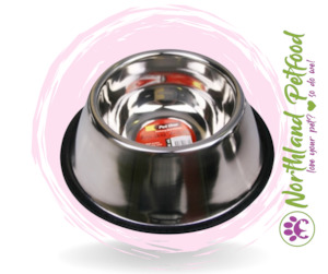 Pet One Stainless Steel Spaniel Shaped Bowl 900ml