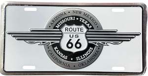 Route 66 US States License Plate