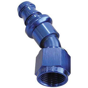 400 Series Push Lock 30° Hose End - BLUE