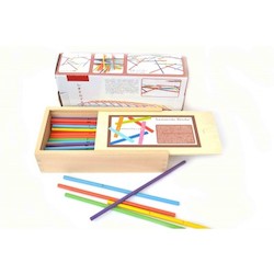 Playing sticks set (143) wooden toys