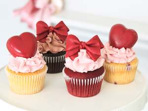 Valentine's Day Cupcakes - Assorted Box of 4