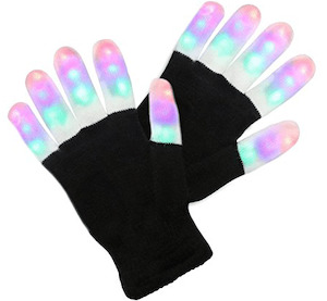 Full Finger LED Rave Gloves - Five Pack Discount