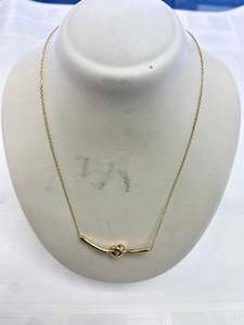 9ct twist pendant and chain