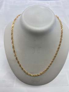 9ct Singapore twist chain 4055