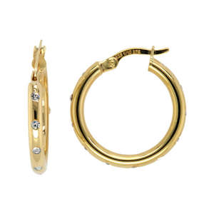 Earring - 9 ct Gold and Silver Bonded