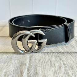 Gucci GG Marmont Black Leather Belt