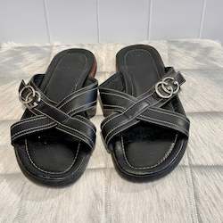 Gucci X Front Overstitched Slides - SIZE 42/43