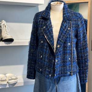 Clothing: Iro Skye Tweed Moto Jacket - XS/S