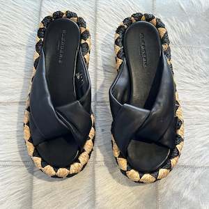 Clothing: Clergerie Andrew Raffia Flatforms - SIZE 38.5