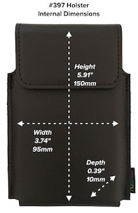 Nutshell Phone Holsters: Nutshell #397 Leather Belt Case