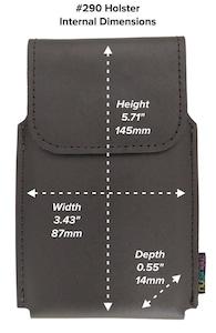 Nutshell Phone Holsters: Nutshell #290 Leather Belt Case