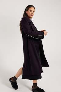 Clothing manufacturing - womens and girls: ADDISON COAT | DARK PURPLE