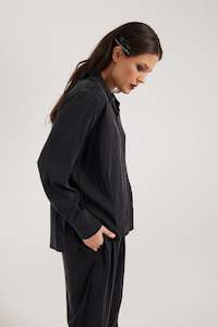 Clothing manufacturing - womens and girls: REMY SHIRT | BLACK