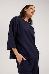 Clothing manufacturing - womens and girls: ASHER TOP | NAVY