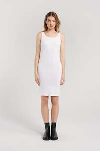 Clothing manufacturing - womens and girls: VIDA SLIP | WHITE