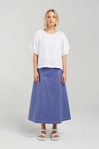 Clothing manufacturing - womens and girls: MAGGIE SKIRT | DENIM