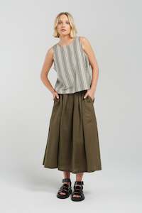 Poet Skirt | Khaki