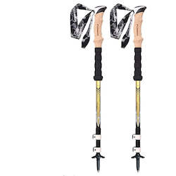 Sporting equipment: Pioneer 2 Pcs Telescopic Carbon Fibre Trekking Walking Hiking Sticks Poles Adjustable Alpenstock