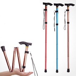 Sporting equipment: Trekking Poles Trail Ultralight 4 Section Adjustable Canes Aluminum Alloy Folding Walking Sticks