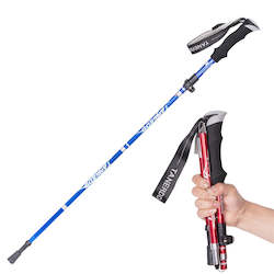 Sporting equipment: Multifunction Walking Stick Trekking Poles Telescopic Fold Crutches Hiking Stick Crutch Elderly