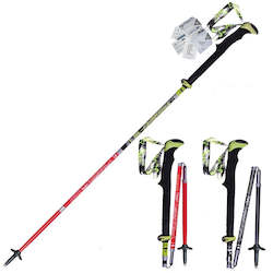 2pcs/pack Carbon Fiber Trekking Poles Ultralight Folding Collapsible Trail Runni…