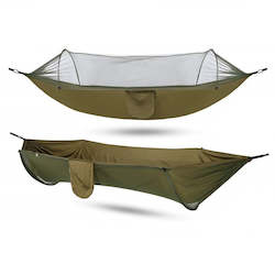 Camping Hammock with Mosquito Net Pop-Up Light Portable Outdoor Parachute Hammocks