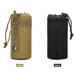 Sporting equipment: Tactical Molle Water Bottle Bag Military Outdoor Camping Hiking Drawstring Water Bottle Holder