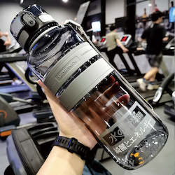 Sporting equipment: 1L 1.5L 2L Sports Water Bottle Large Capacity Fitness Outdoor Eco-Friendly Plastic Portable 500ml