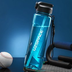 Sporting equipment: Sport Water Bottles with Straw Summer Large-capacity Tritan Plastic Portable Leakproof Drink Bottle