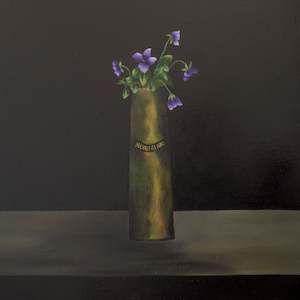 Art dealing: Artillery Shell Vase with Violets