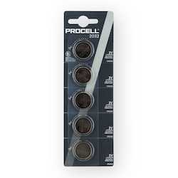 PROCELL CR2032 3V Lithium Coin Battery Bulk Strip of 5