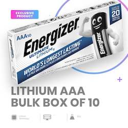 ENERGIZER 1.5V AAA LITHIUM BATTERY Bulk Box Of 10 Batteries