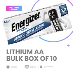 ENERGIZER LITHIUM BATTERY BULK AA Box of 10