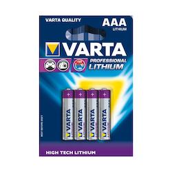 VARTA Professional Lithium Batteries AAA 4 Pack