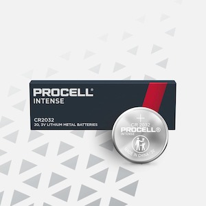 Primary Battery: PROCELL INTENSE CR2032 3V Lithium Coin Battery Bulk Strip of 5