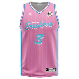 NZ Breakers NBL25 Fan Jersey - Pink - Mennenga