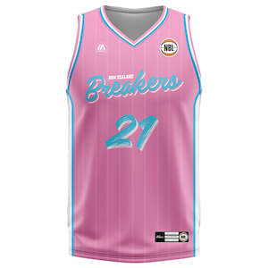 NZ Breakers NBL25 Fan Jersey - Pink - Davison